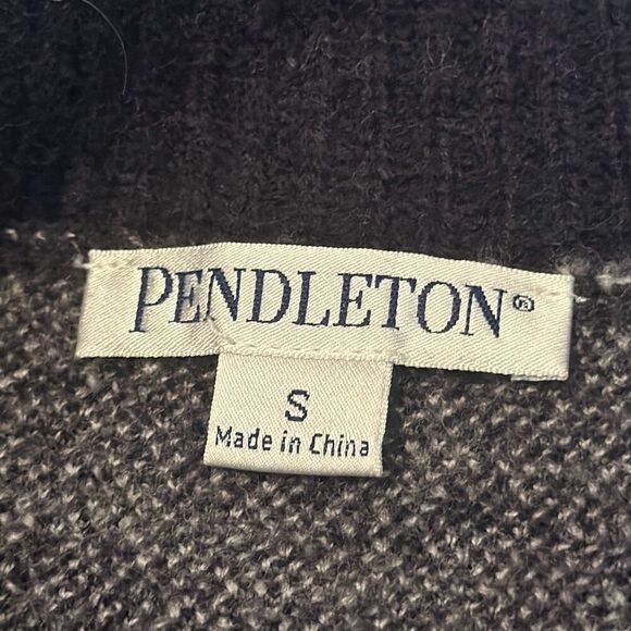 Pendleton Women’s Full Zip Jacket Sweater 100% Merino Wool Paisley Gray size S - Picture 7 of 9